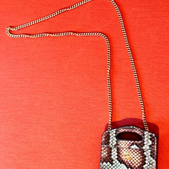 GUCCI Double G Python Marmont Top Handle Card Case wallet Crossbody evening bag - Picture 9 of 13